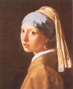 VERMEER VAN DELFT, Jan Girl with a Pearl Earring oil painting artist